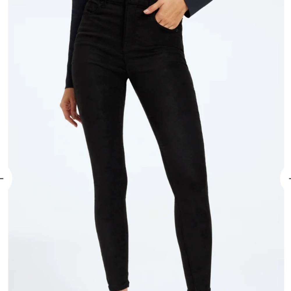 Good American Good Legs Faux Suede Pants Size 12